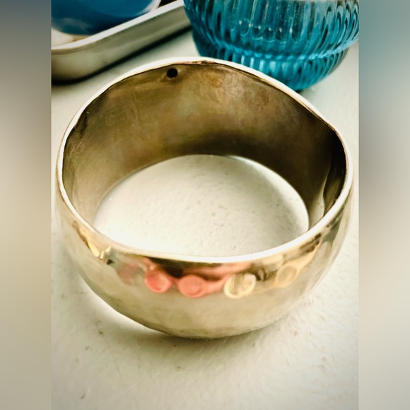 Jewelry - Wide cuff silver-tone bracelet.